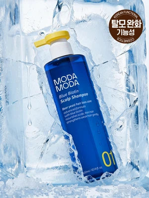 MODA MODA Blue Biotin Scalp Shampoo 300ml with brewer’s yeast extract and peptides