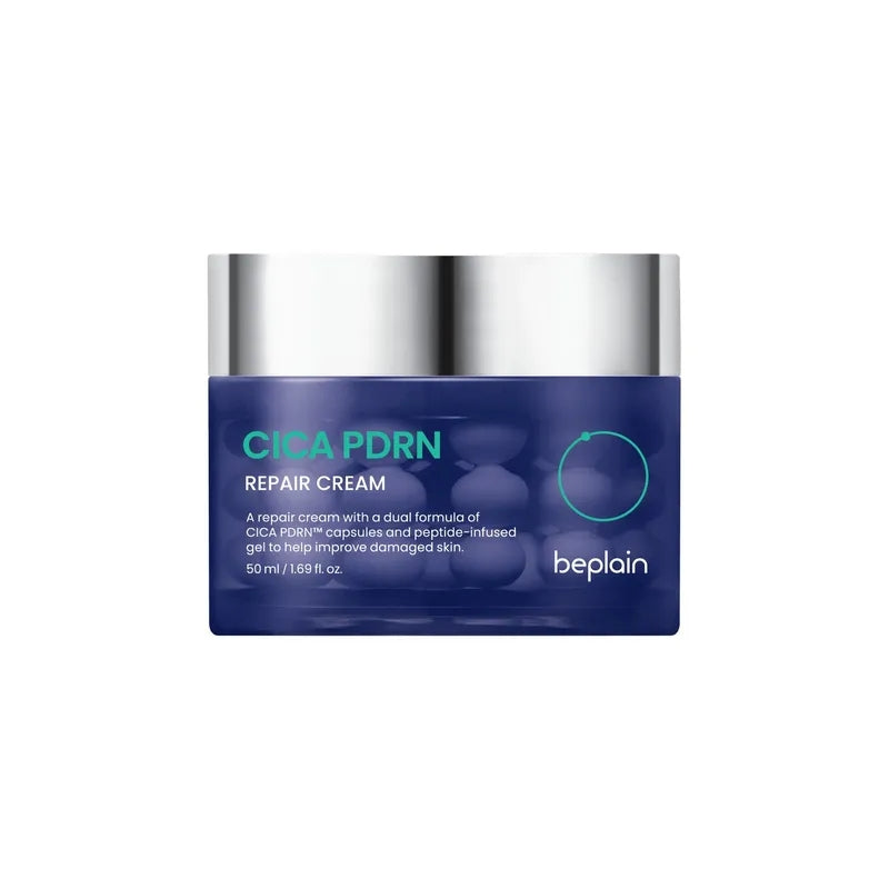 beplain Cica PDRN Repair Cream 50ml dual capsule and gel repair cream