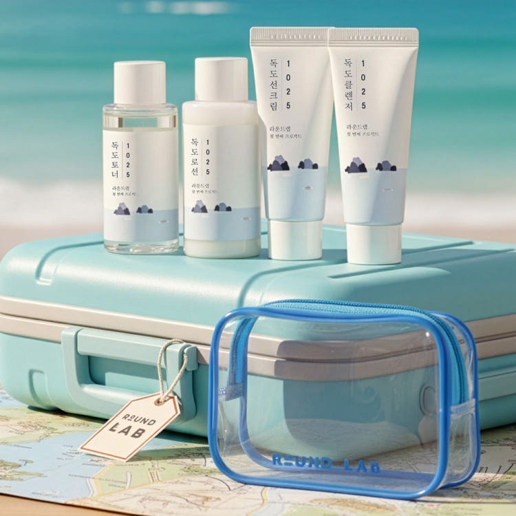 ROUND LAB 1025 Dokdo Travel kit 4pcs x Pouch product image