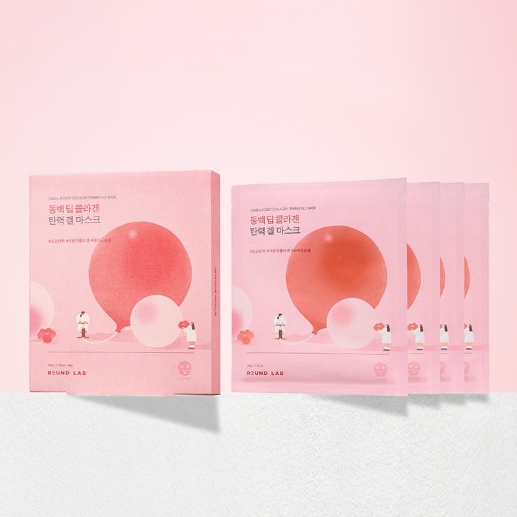 ROUND LAB Camellia Deep Collagen Firming Gel Mask 4ea product image