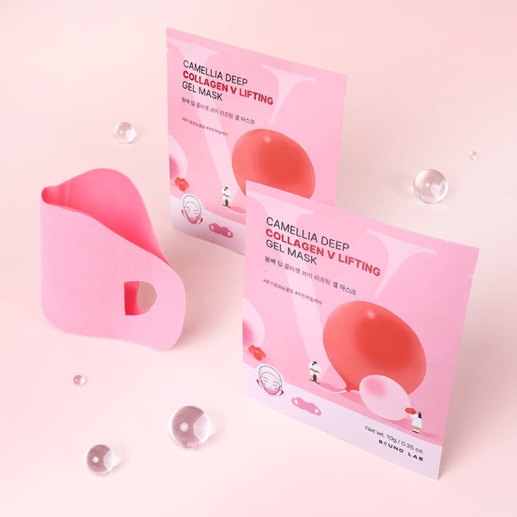ROUND LAB Camellia Deep Collagen V Lifting Gel Mask 4ea product image