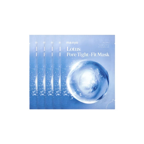 manyo Lotus Pore Tight Fit Mask 5 sheets pore tightening calming sheet mask