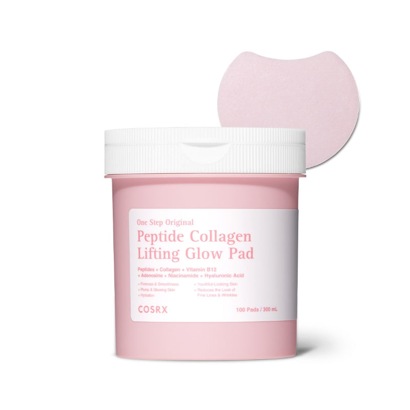 COSRX One Step Original Peptide Collagen Lifting Glow Pad 100ea - Firming Glow Toner Pads