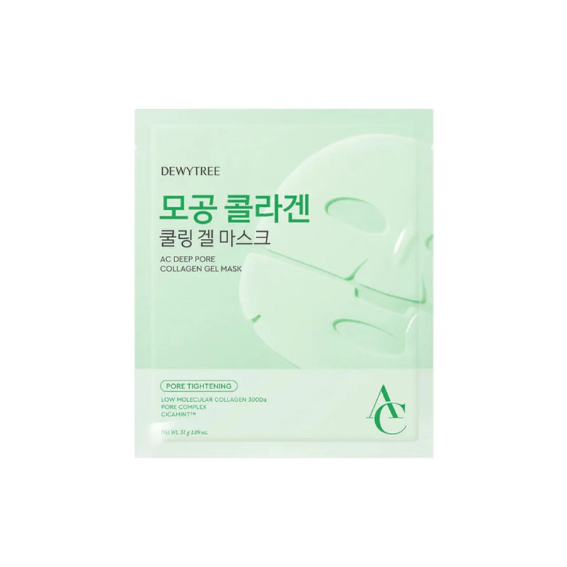 DEWYTREE AC Deep Pore Collagen Gel Mask 4ea Korean skincare product
