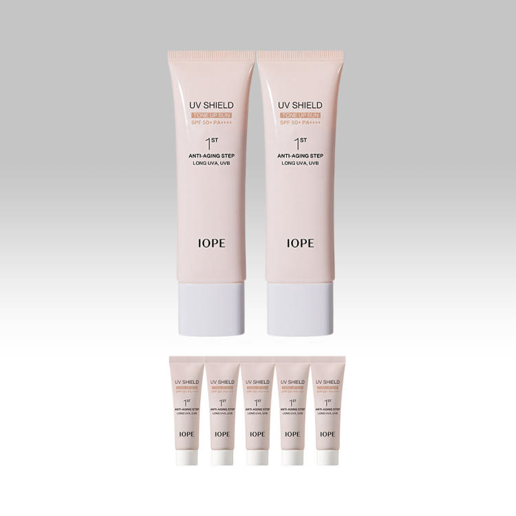 IOPE UV Shield Tone Up Sun Duo(50ml+50ml) SPF50+/PA++++ - Tone-up sunscreen duo