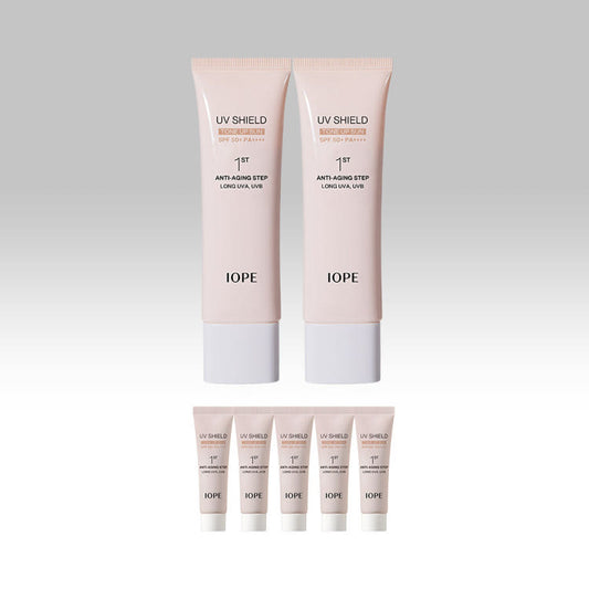 IOPE UV Shield Tone Up Sun Duo(50ml+50ml) SPF50+/PA++++ - Tone-up sunscreen duo