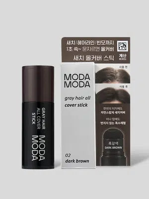 MODA MODA Gray Hair All Cover Stick Brown for gray roots and hairline touch-ups