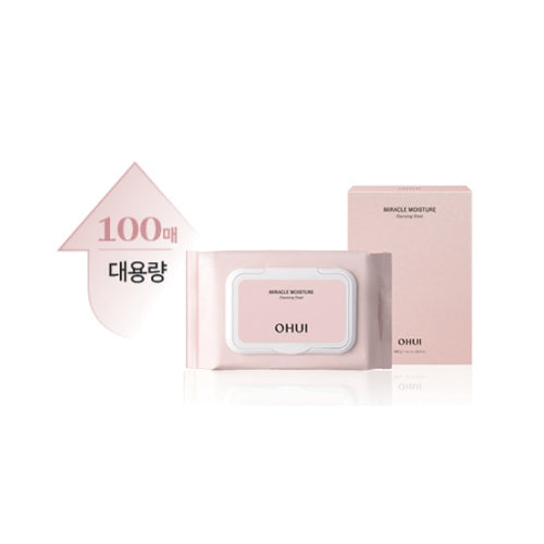 OHUI Miracle Moisture Cleansing Sheet Large ??Miracle Moisture Cleansing Sheet x 100 set contents