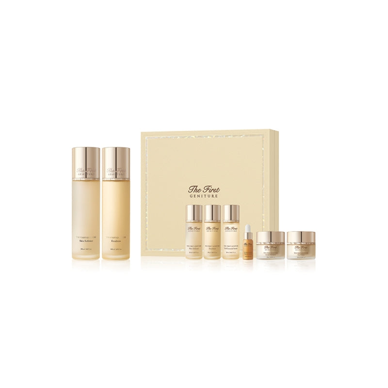 OHUI The First Geniture 2pcs Set with Skin Softener, Emulsion, Cell Essential Source, Ampoule Advanced, Cream Intensive, and Eye Cream
