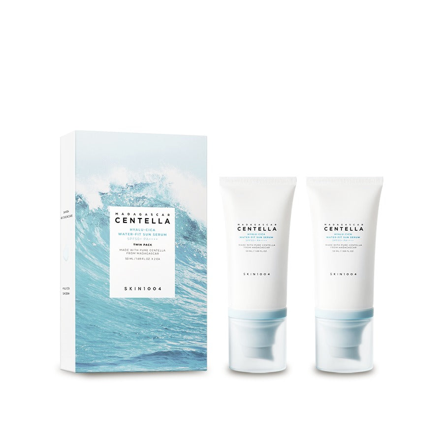 SKIN1004 Madagascar Centella Hyalu Cica Water Fit Sun Serum Twin Pack product image by SKIN1004 Madagascar Centella