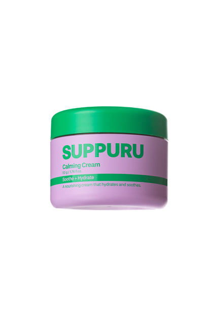 SUPPURU Calming Cream 50g jar – soothing vegan moisturizer for sensitive, irritated skin