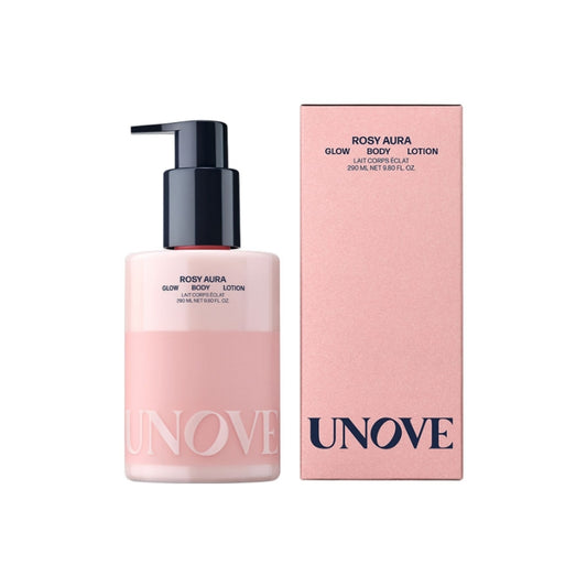 UNOVE Glow Body Lotion 290ml moisturizing body lotion with peptides ceramide hyaluronic acid and floral perfume scent