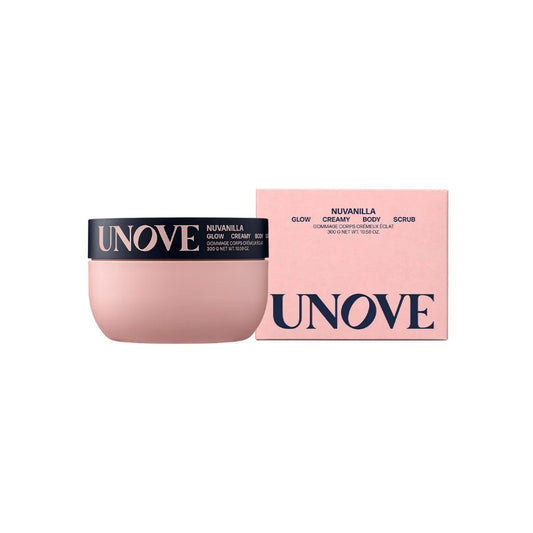 UNOVE Glow Creamy Body Scrub 300g exfoliating cream scrub with AHA PHA and vanilla scent