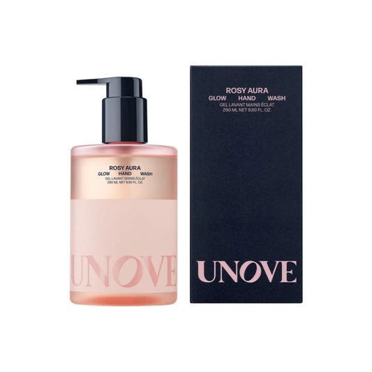 UNOVE Glow Hand Wash 290ml gentle moisturizing hand wash with peptides panthenol and floral perfume scent