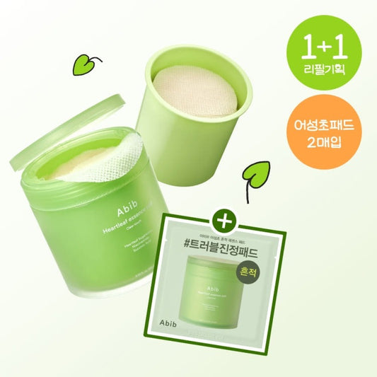 Abib Heartleaf Essence Pad 70ea+refill 70ea product image - Abib Korean skincare