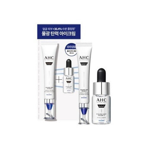 AHC Pro Shot Hyaluro-Deep Volume 5 Capsule-Infused Eye Cream for Face 30ml + Serum 10ml