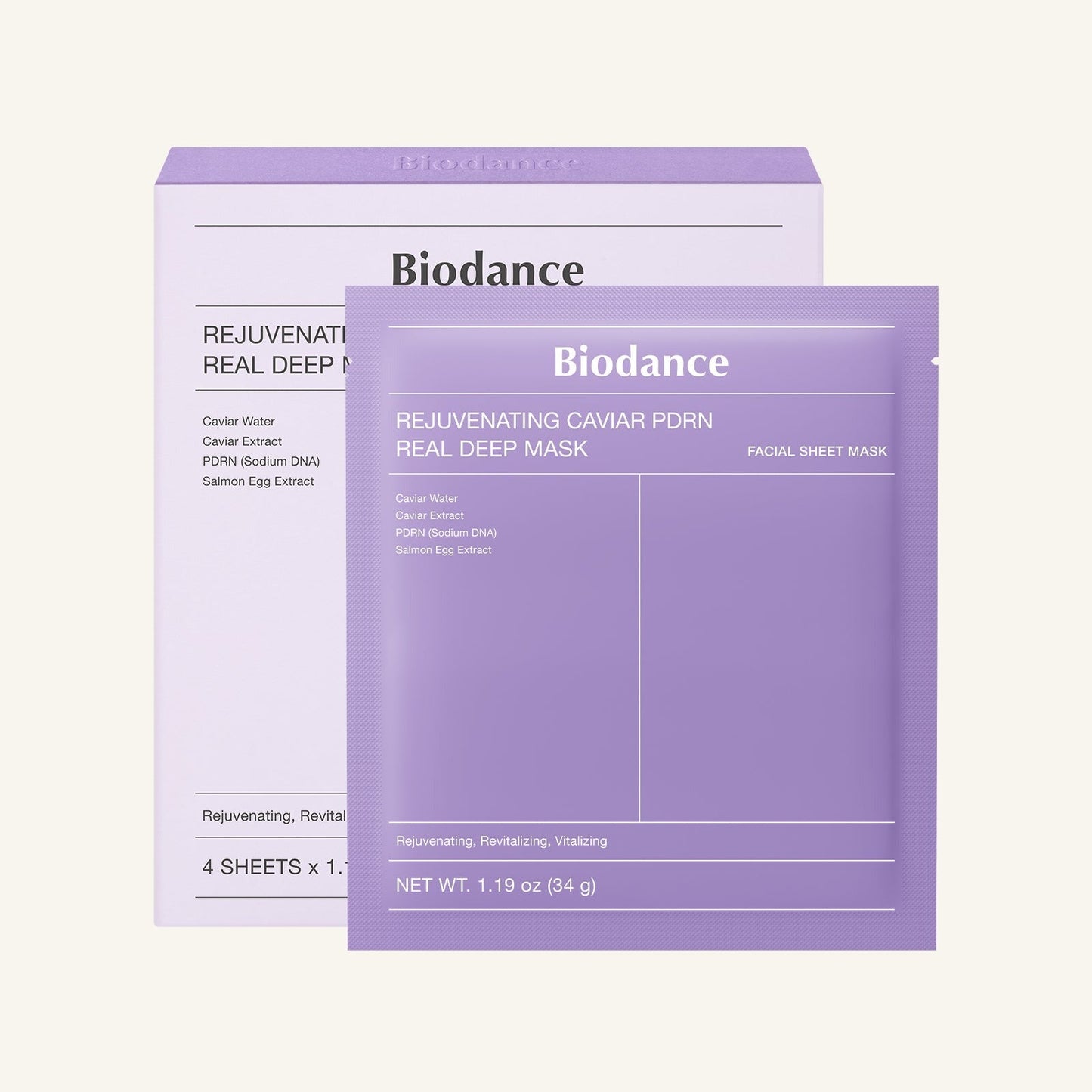 Biodance Rejuvenating Caviar PDRN Real Deep Mask 4ea
