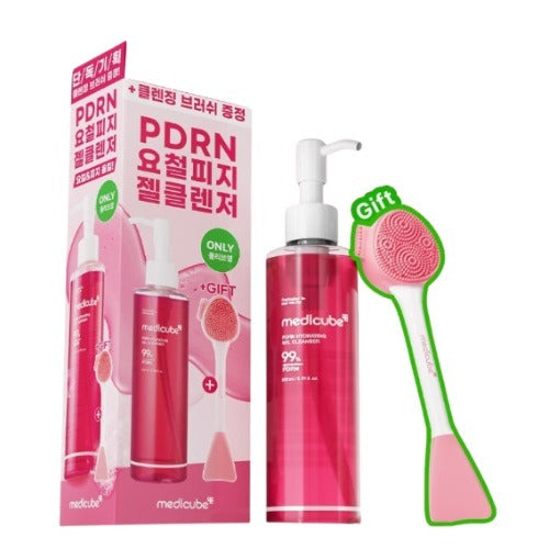 MEDICUBE PDRN Gel to Foam Cleanser 200mL Set (+cleansing brush)