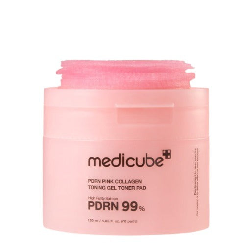 MEDICUBE PDRN Pink Collagen Toning Gel Toner Pad 120ml /70pads