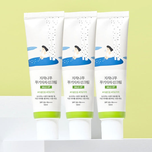 [3ea SET] ROUND LAB Birch Juice Mineral Sunscreen 50ml (SPF 50+ PA++++) product image