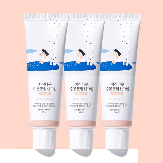 [3ea SET] ROUND LAB Birch Juice Moisturizing Tone Up Sunscreen 50ml (SPF 50+ PA++++) product image