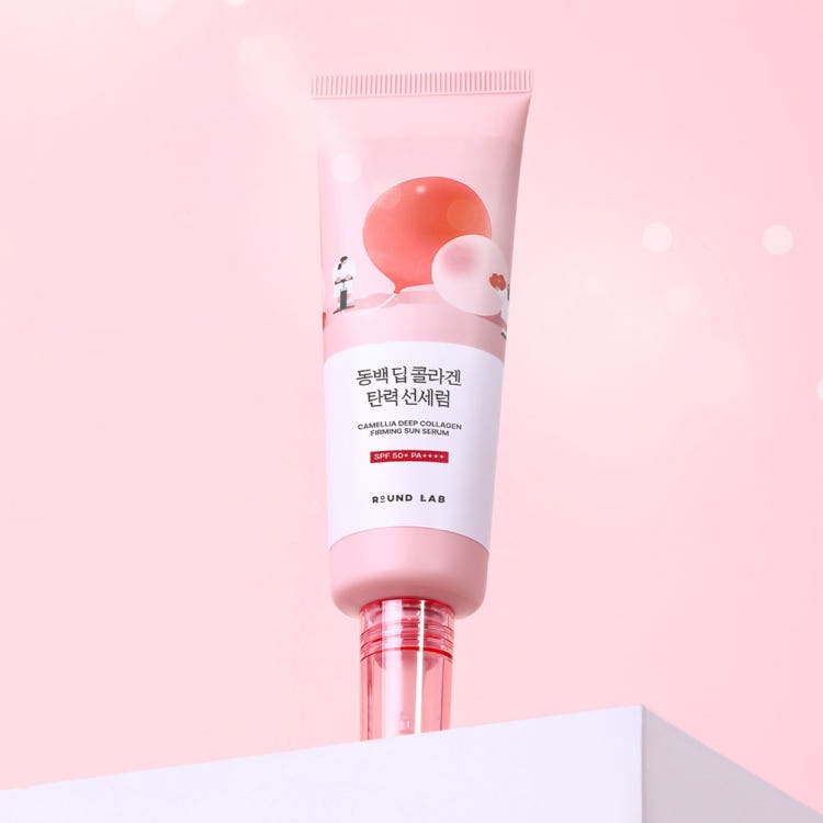 ROUND LAB Camellia Deep Collagen Firming SunSerum 50ml (SPF50+ PA++++) product image