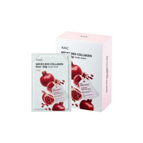 AHC Micro Red Collagen Non-Slip Mask Sheet 10 Sheets