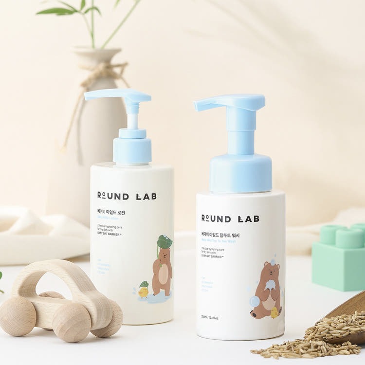 ROUND LAB Baby Mild Top to Toe Wash 300ml X Lotion 300ml 2pcs set product image