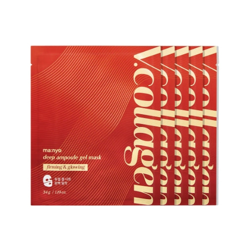 Manyo V.Collagen Deep Ampoule Gel Mask 5ea collagen hydrating firming Korean gel mask