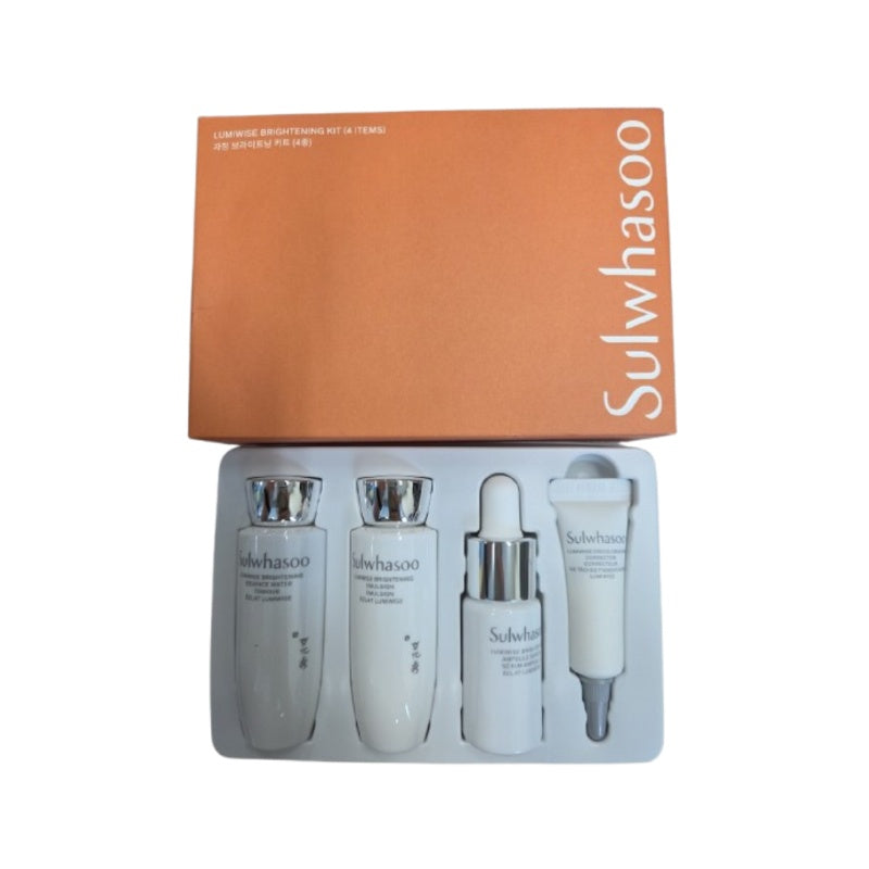 Sulwhasoo Lumiwise Brightening Kit 4 Items back packaging with ingredients
