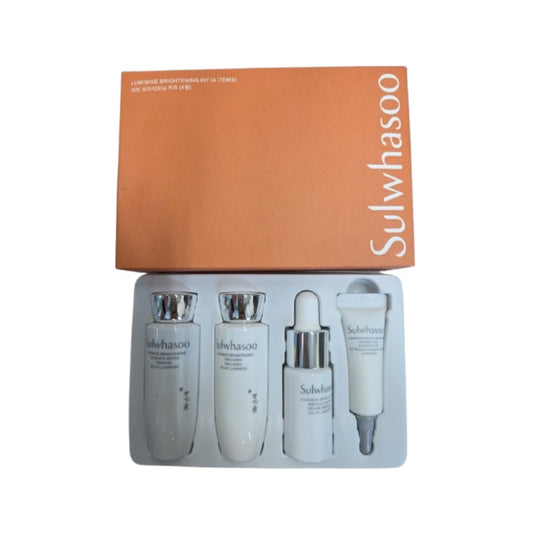 Sulwhasoo Lumiwise Brightening Kit 4 Items back packaging with ingredients