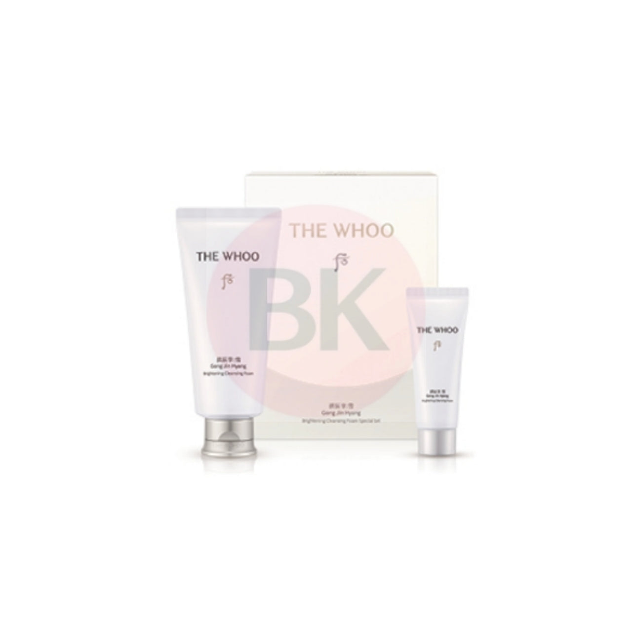 THE WHOO Gongjinhyang Seol Brightening Cleansing Foam Special Set with 180ml cleanser and 40ml mini cleansing foam